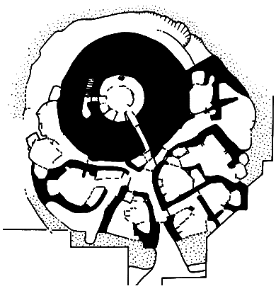 Plan of the broch at Howe, Orkney