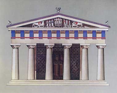Reconstruction of the East Face of the Alcmaeonid Temple