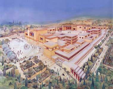 Reconstruction of the Late Minoan Palace
