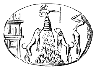 Seal impression depicting a Mountain Goddess
