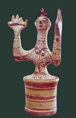 Terracotta figure of a goddess from the Shrine of the Double Axes