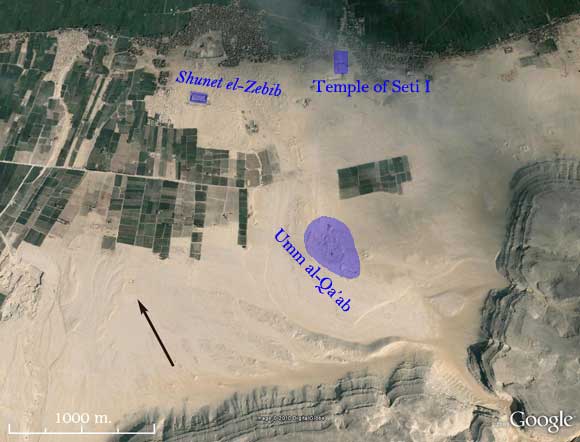 Google Earth image of Abydos