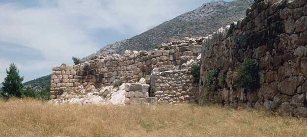 The Ramparts north of the Lion Gate. Mycenae