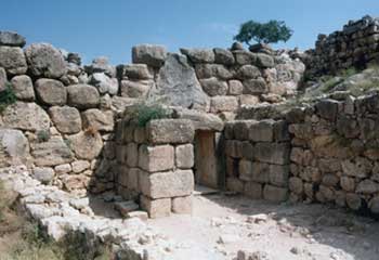 Interior of the Lion Gate. Mycenae