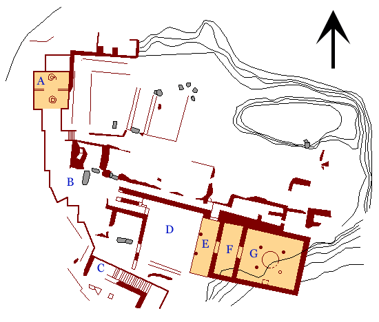 Plan of the Palace at Mycenae