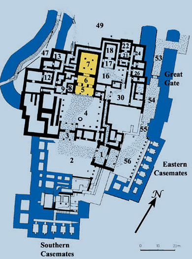 Tiryns. Plan of the Palace