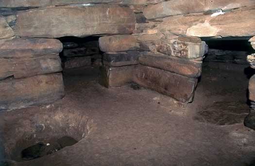 Quoyness. Southern End of the Burial Chamber