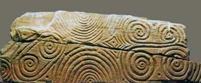 Carved Stone Slab found at Pierowall, Westray