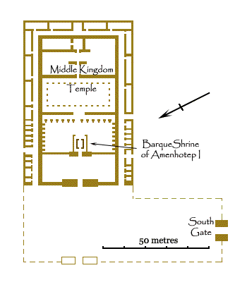 Reconstucted plan of the Temple of Amenhotep I