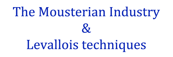 Mousterian Industry & Levallois techniques