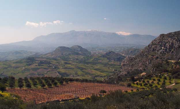View from Vathypetro to Mount Ida