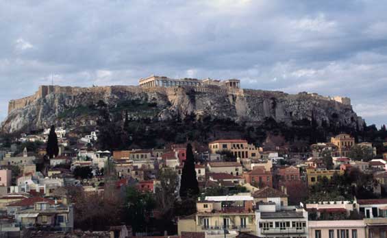View of the Acropolis from the Roof Garden of the Hotel