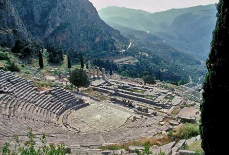 Delphi. The Temple of Apollo