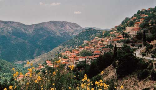 Elis. The mountain village of Lagadia