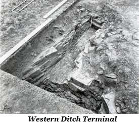 West terminus of the ditch as excavated