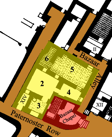 Plan of No. 14 Paternoster Row & Bazaar Chapel